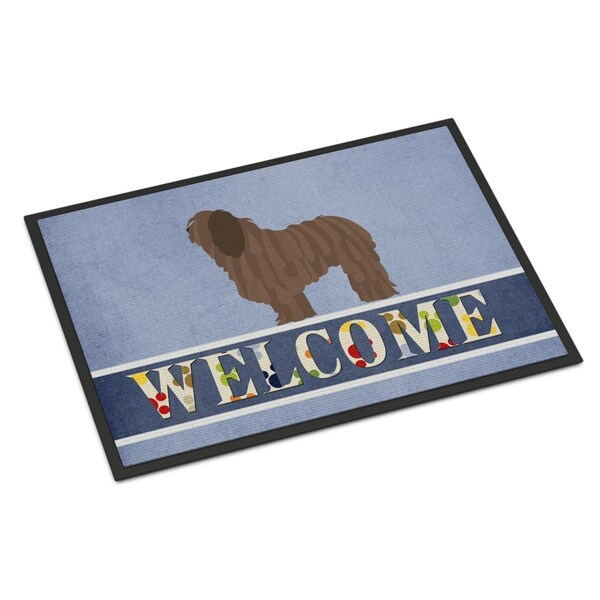 Carolines Treasures Bergamasco Shepherd Welcome Indoor or Outdoor Mat - 24 x 36 in. BB8291JMAT - main